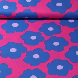 Baumwoll-Popeline - Nerida Hansen Big Flower Pink
