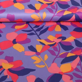 Baumwollsatin von Nerida Hansen Cloverdale Blau