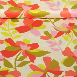 Baumwollsatin von Nerida Hansen Cloverdale Weiß