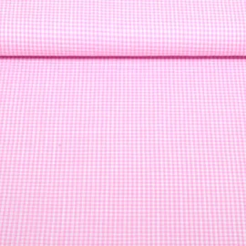 Baumwoll-Webware Karo Rosa