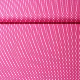 Baumwolle Popeline kleine Sterne Pink Weiß