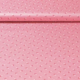Baumwolle Trachtenstoff Blümchen Rosa
