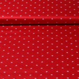 Baumwolle Trachtenstoff Blümchen Rot