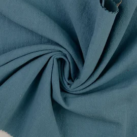 Baumwolle Vintage "Faith" Uni Bleu