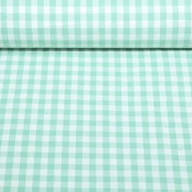 Baumwolle Webware Karo Mint