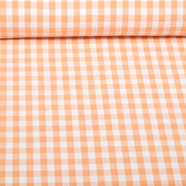 Baumwolle Webware Karo Orange