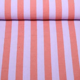 Baumwolle Webware Streifen Lavendel Orange