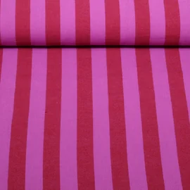 Baumwolle Webware Streifen Rot Fuchsia