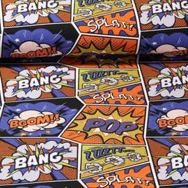 Baumwolljersey Comic Orange