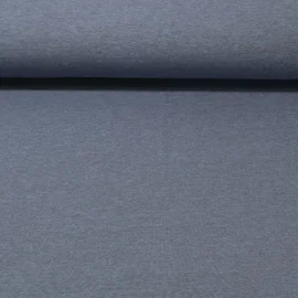 Baumwolljersey "Lana" Hellblau Schwarz Melange