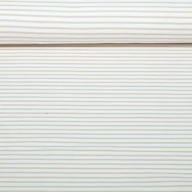 Baumwolljersey Streifen Weiß Beige