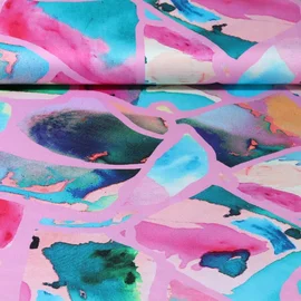 Baumwollsatin "Resonate" Rosa