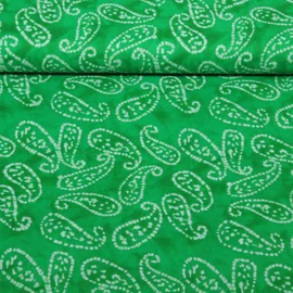 Baumwollvoile Batik Abstrakt Grün