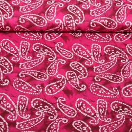 Baumwollvoile Batik Abstrakt Pink