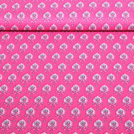 Baumwollvoile "Dalia" Blumen Pink