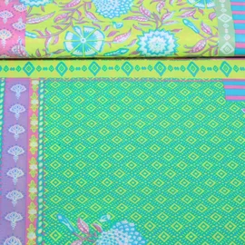 Baumwollvoile "Dalia" Patchwork Gelb Multicolor