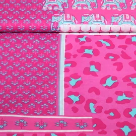 Baumwollvoile "Dalia" Patchwork Pink