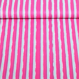 Baumwollvoile "Dalia" Streifen Pink