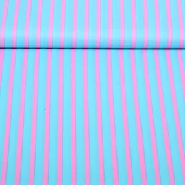Baumwollvoile "Dalia" Streifen Türkis