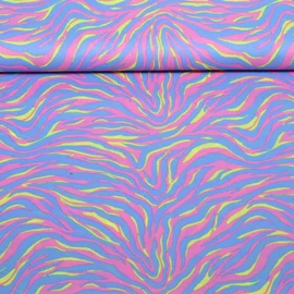 Baumwollvoile "Dalia" Zebra Blau