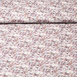 Baumwollvoile Digitaldruck Blüten Mauve