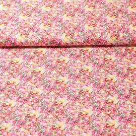 Baumwollvoile Digitaldruck Blüten Pink