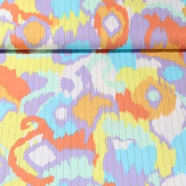 Baumwollvoile Lurex Abstrakt Flieder
