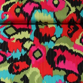 Baumwollvoile Lurex Abstrakt Pink