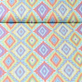 Baumwollvoile Lurex Mosaik Gelb