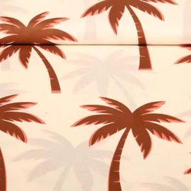 Baumwollvoile Palmen Ecru