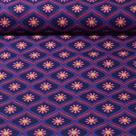 Beschichtete Baumwolle - Blümchen Blau 