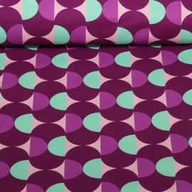 Beschichtete Baumwolle Graphisch Lila