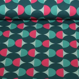 Beschichtete Baumwolle Graphisch Petrol