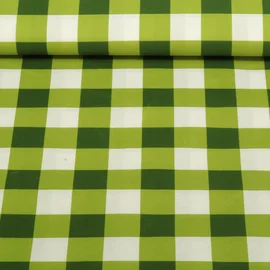 Beschichtete Baumwolle Karo Grün
