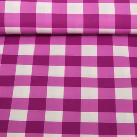 Beschichtete Baumwolle Karo Lila