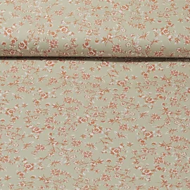 Beschichtete Baumwolle - Kleine Blumen Beige