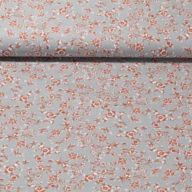 Beschichtete Baumwolle - Kleine Blumen Bleu