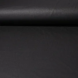 Beschichtete Baumwolle Laura Uni Schwarz