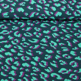 Beschichtete Baumwolle Leo Petrol