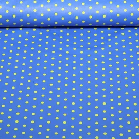 Beschichtete Baumwolle Punkte Blau