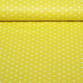 Beschichtete Baumwolle Punkte Gelb