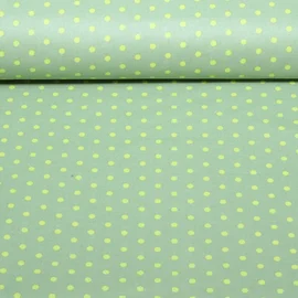 Beschichtete Baumwolle Punkte Salbeigrün