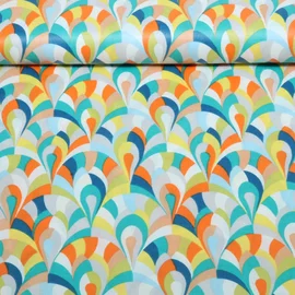 Beschichtete Baumwolle Tropfen Multicolor