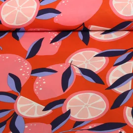 Beschichtete Baumwolle Zitronen Orange