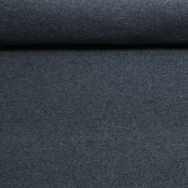 Bio Baumwoll Fleece "Tabea" Uni Anthrazit Melange