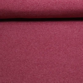 Bio Baumwoll Fleece "Tabea" Uni Burgunderrot