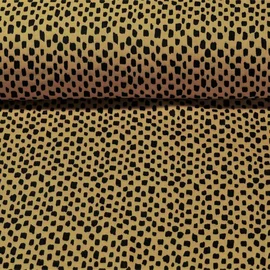 Bio Baumwoll Musselin Striche Curry