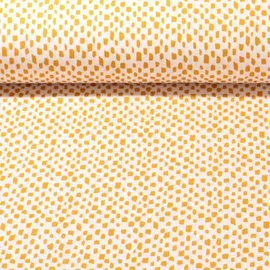 Bio Baumwoll Musselin Striche Ecru Ocker