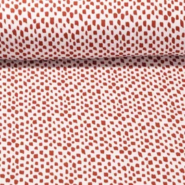 Bio Baumwoll Musselin Striche Ecru Rost