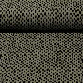 Bio Baumwoll Musselin Striche Olivgrün